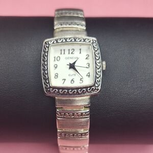 Geneva Elite Women's Silver Watch